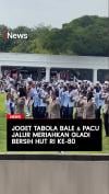 Joget Tabola Bale Pacu Jalur Meriahkan Gladi Bersih HUT RI ke-80