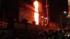 Demo di Malang Memanas, Massa Bertahan di Depan Mapolresta Bakar Baliho Besar