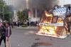 Demo Ricuh di Medan, Massa Bakar Pos Polisi di Jalan Balai Kota