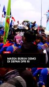 Massa Buruh Demo di Depan DPR RI