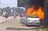 Minibus Terbakar di Dekat Gerbang Tol Salatiga, 4 Penumpang Selamat