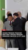 Momen Presiden Prabowo Bisik-bisik dengan Presiden Emmanuel Macron di KTT Gaza