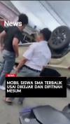 Mobil Siswa SMA Terbalik Usai Dikejar dan Difitnah Mesum