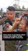 Emak-Emak di Batubara Nekat Adang dan Gebrak Mobil Gubernur Bobby Nasution