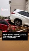 Penampakan Tumpukan Mobil usai Banjir Bandang Terjang Padang