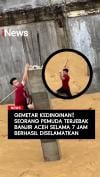 Gemetar Kedinginan Seorang Pemuda Terjebak Banjir Aceh Selama 7 Jam Berhasil Diselamatkan