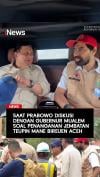 Saat Prabowo Diskusi dengan Mualem soal Penanganan Jembatan Teupin Mane Bireuen Aceh