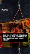 Bus Cahaya Trans Terguling di Tol Krapyak Semarang 15 Orang Meninggal Dunia 19 Luka