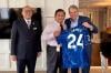 Momen Prabowo Bertemu Pemilik Chelsea di AS, Dapat Jersey Reece James
