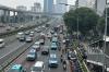 Massa Buruh Demo di Kemnaker, Begini Suasana di Jalan Gatot Subroto