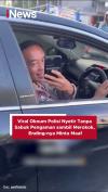Viral Oknum Polisi Nyetir Tanpa Sabuk Pengaman sambil Merokok, Endingnya Minta Maaf