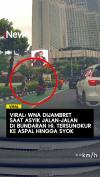  Viral! WNA Dijambret saat Asyik Jalan-Jalan di Bundaran HI, Tersungkur ke Aspal Hingga Syok