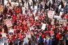 May Day: Ribuan Buruh Mulai Padati Bundaran Patung Kuda - Bagian 1