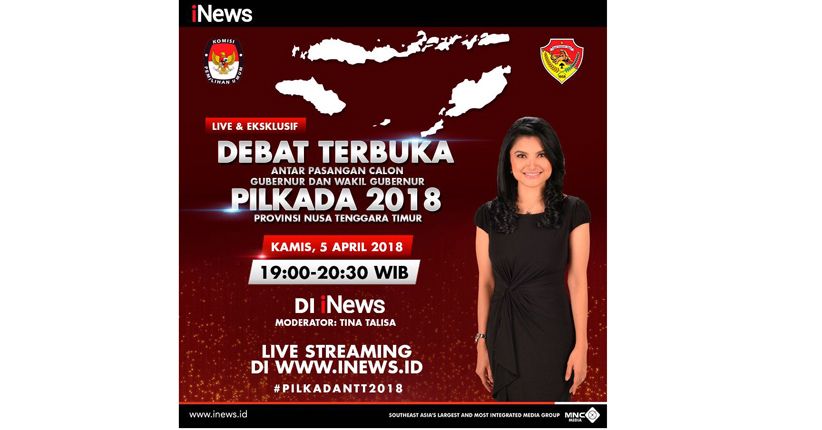 Malam Ini Debat Perdana Cagub NTT, Disiarkan Langsung iNews  