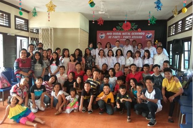 Gerkindo Berbagai Kebahagiaan Natal di Yayasan Abigail Tangsel