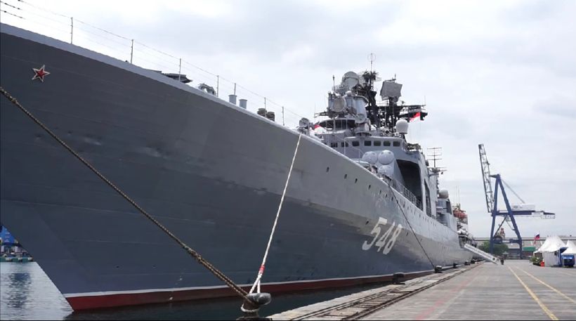Kapal Perang Rusia Berbobot 8.636 Ton Bersandar di Tanjung Priok