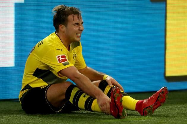 Cedera Engkel, Goetze Absen Enam Pekan