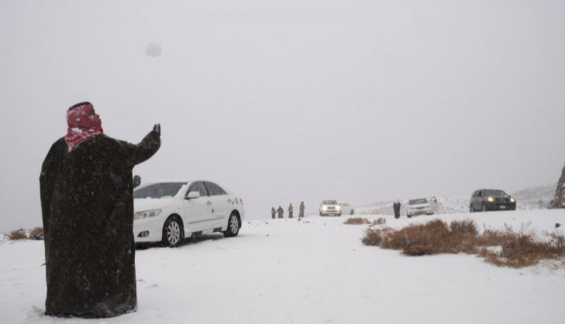 Suhu Ekstrem di Bawah 0 Derajat Celsius Terjang Arab Saudi Pekan Ini