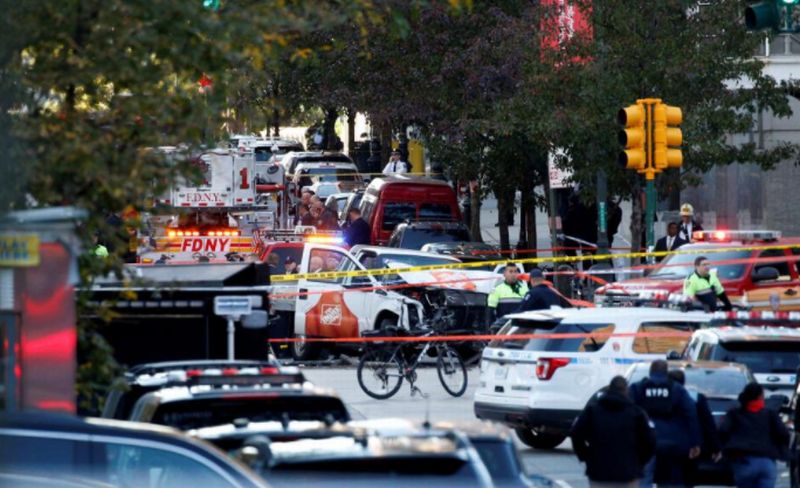 Teror di New York, Truk Tabrak Pesepeda Tewaskan 8 Orang