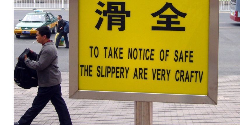 China Akan Perbaiki Bahasa Inggris yang Salah di Semua Papan Informasi