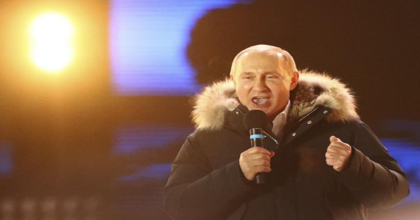 Putin Kembali Jadi Presiden Rusia dengan 75% Suara
