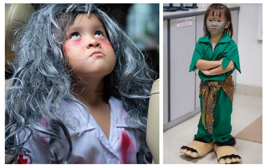 Lucunya Putri Zaskia Mecca Jadi Buto Ijo