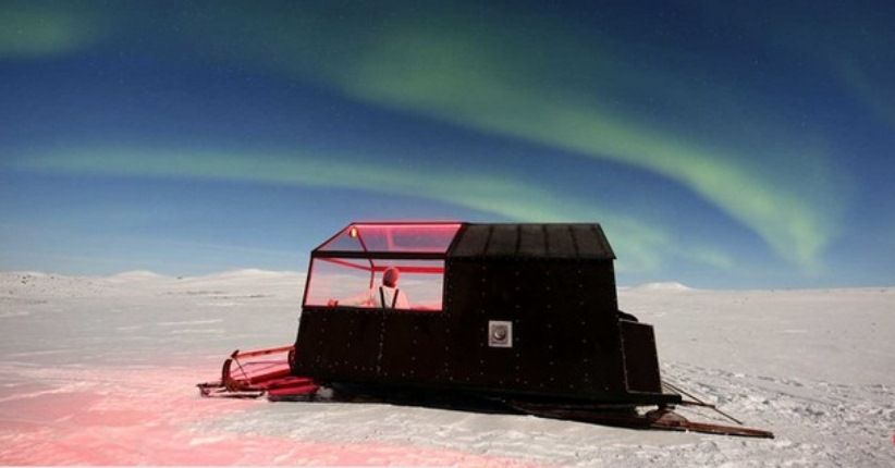 Sled Hotel di Finlandia, Menikmati Aurora dari Atap Kaca Kereta Luncur