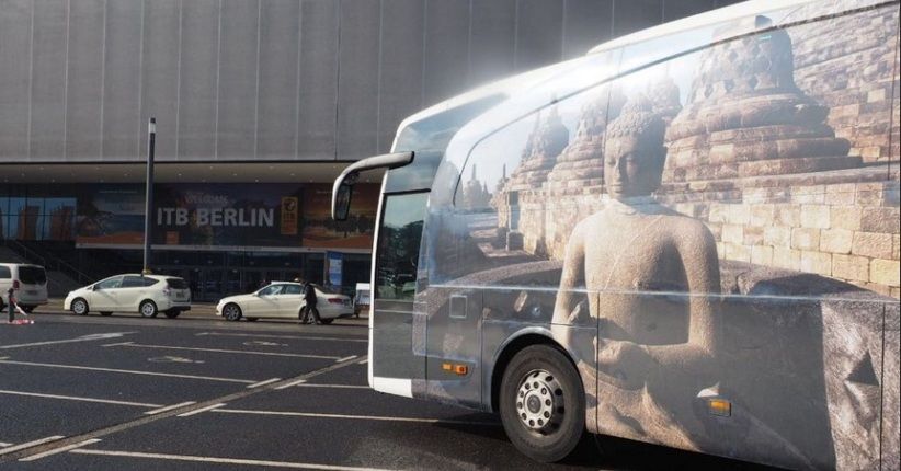 Bergambar Borobudur, Bus Wonderful Indonesia Eksis di Berlin