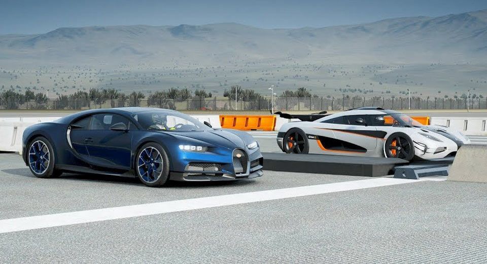Adu Kencang Bugatti Chiron vs Koenigsegg One, Ini Hasil Tes Forza 7