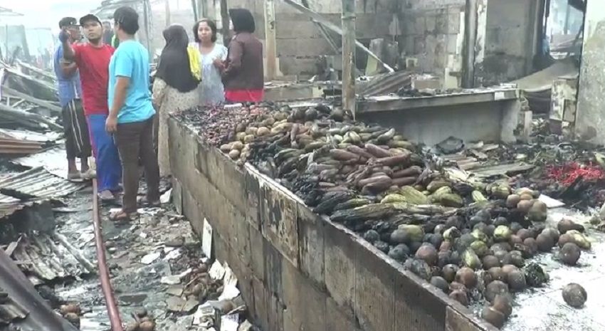 Antisipasi Penjarahan, Lokasi Kebakaran Pasar Rawa Kalong Dijaga Ketat