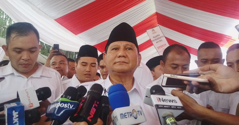 Cawapres Prabowo Tinggal Ditentukan, Tak Perlu Penjaringan