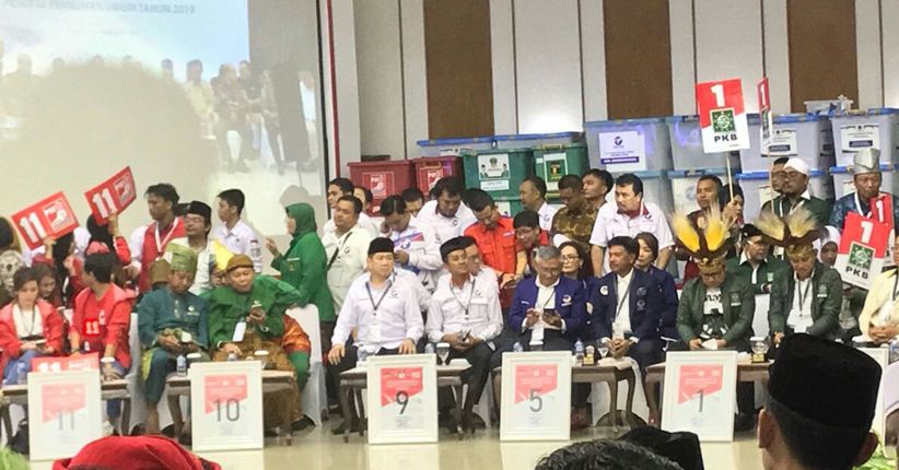 Perindo Nomor 9, Ini Selengkapnya Nomor Urut Parpol di Pemilu 2019
