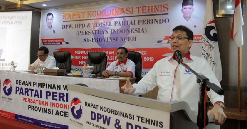 Jelang Pileg 2019, Perindo Aceh Rakor dengan DPD dan Tim Seleksi