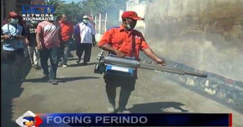 Merespons Ada Kasus DBD, Perindo Klaten Fogging Permukiman Warga