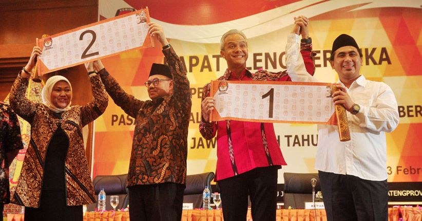 Ganjar-Yasin Dapat Nomor Urut 1, Sudirman Said-Ida Fauziyah Nomor 2