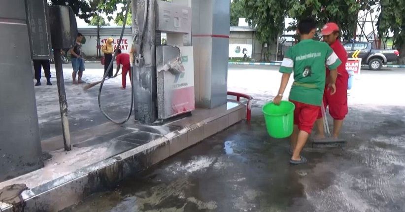Kebakaran SPBU di Pontianak, Polisi: Akibat Percikan Api dari Aki Truk