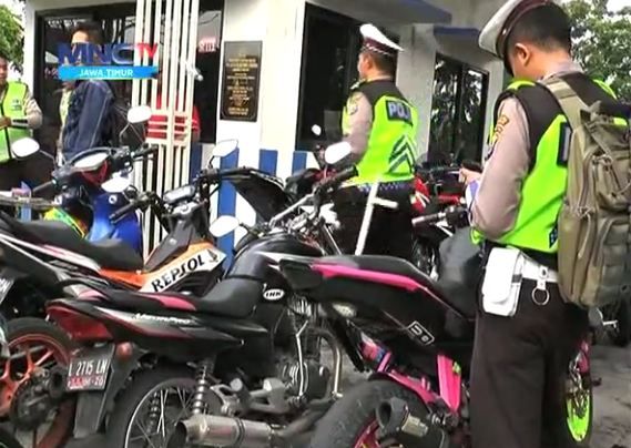 Razia Knalpot Brong, 32 Motor Modifikasi Diamankan