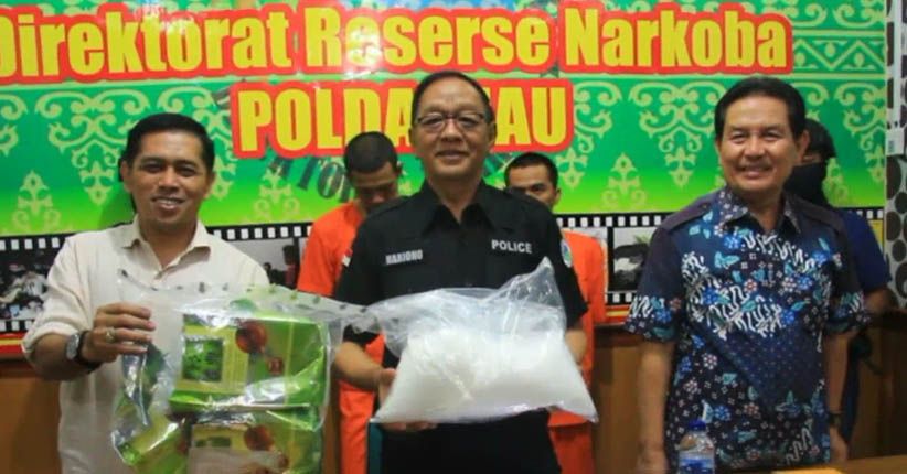 Ringkus 2 Kurir Narkoba, Polda Riau Sita 4 Kilogram Sabu Asal Malaysia