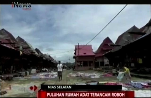 Puluhan Rumah Adat di Nias Terancam Roboh akibat Tanah Bergerak