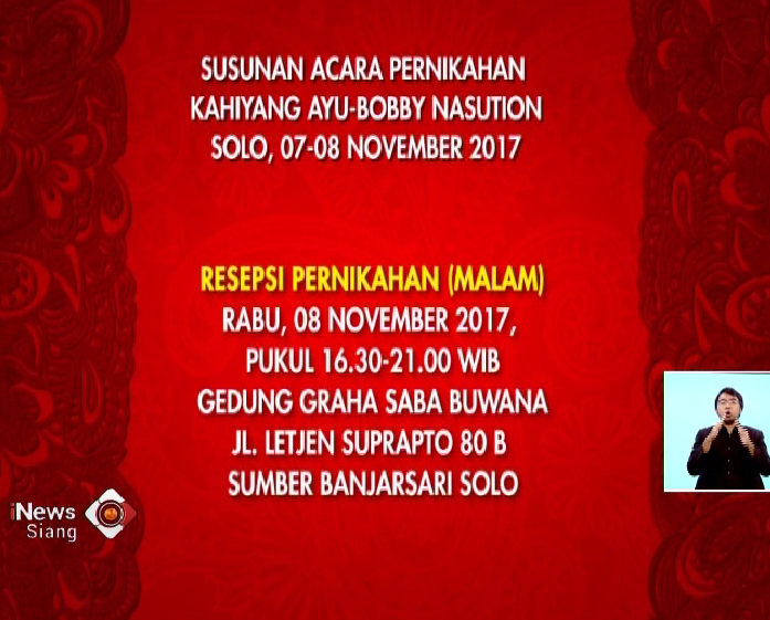 Rangkaian Acara Pernikahan Kahiyang Ayu dan Bobby Nasution