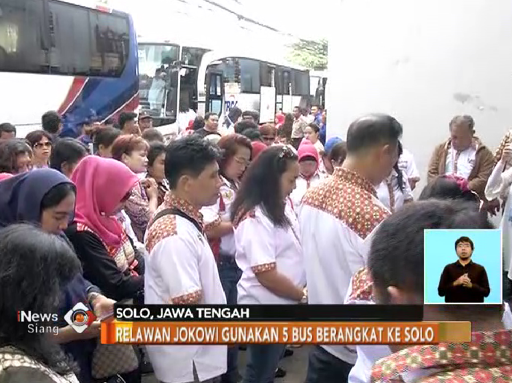 Hadiri Pernikahan Kahiyang Ayu, Relawan Jokowi Gunakan Lima Bus ke Solo