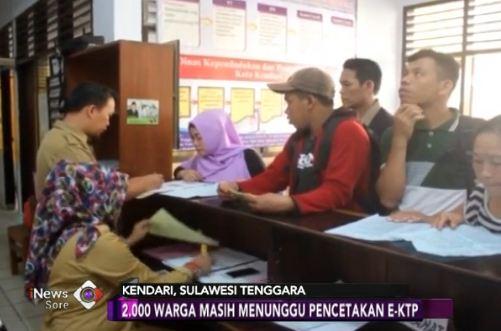 230.000 Warga Kendari Belum Lakukan Rekaman e-KTP