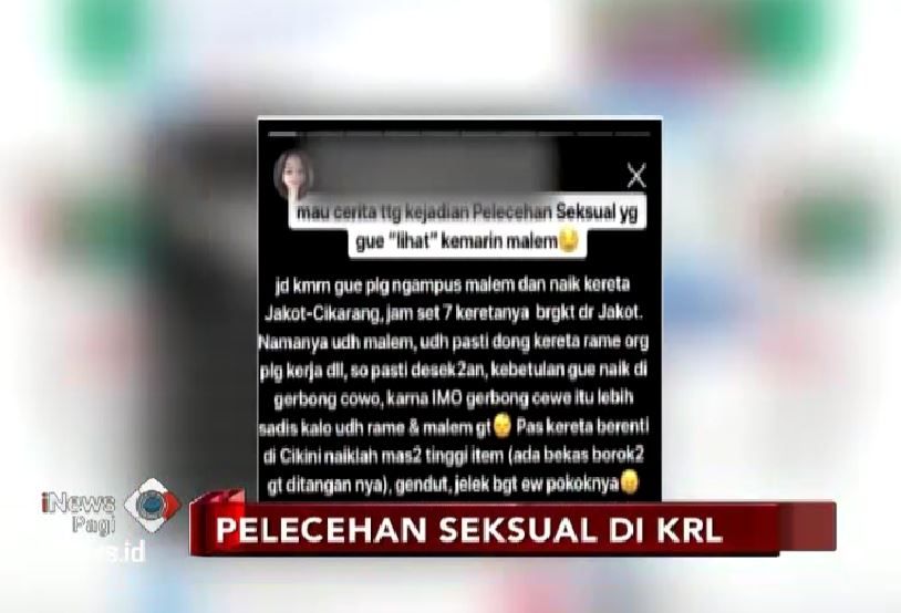Viral Pelecehan Seksual di KRL
