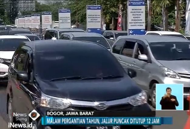 Jalur Puncak Ditutup 12 Jam Jelang Pergantian Tahun