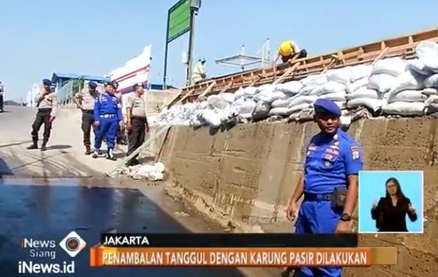  Banjir Rob di Jakarta Utara Mulai Surut