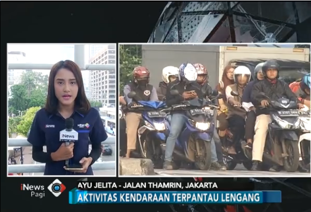 VIDEO: Larangan Belum Dicabut, Motor Sudah Lintasi Jl Sudirman-Thamrin