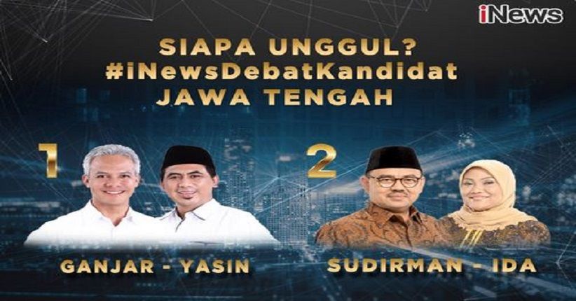 Debat Pilgub Jateng, Ganjar-Yasin Unggul 68 Persen di Polling Online