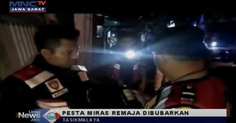 Polisi Bubarkan Komunitas Motor saat Asyik Pesta Miras di Tasikmalaya