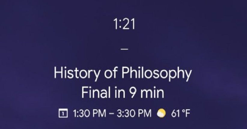 Android P Akan Tampilkan Upcoming Event di Lock Screen