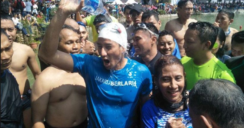 Agustus, Sandi Tantang Menteri Susi Adu Cepat di Sungai Ciliwung